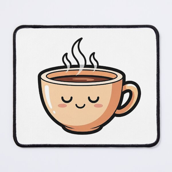 Item preview, Cute Coffee Cup Playful Morning Illustration designed and sold by Osmose-Studio ⭐⭐⭐⭐⭐.