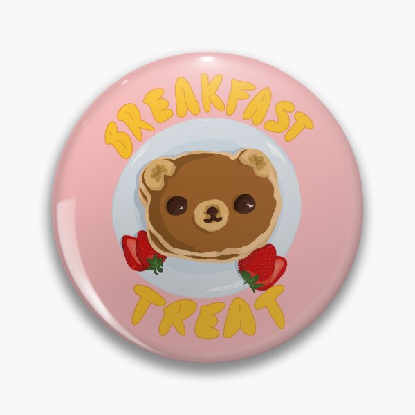 Item preview, Adorable Pancake Bear with Strawberries | Breakfast Treat designed and sold by AuntieHanHan.