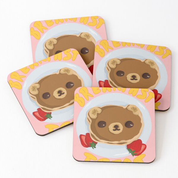 Item preview, Adorable Pancake Bear with Strawberries | Breakfast Treat designed and sold by AuntieHanHan.