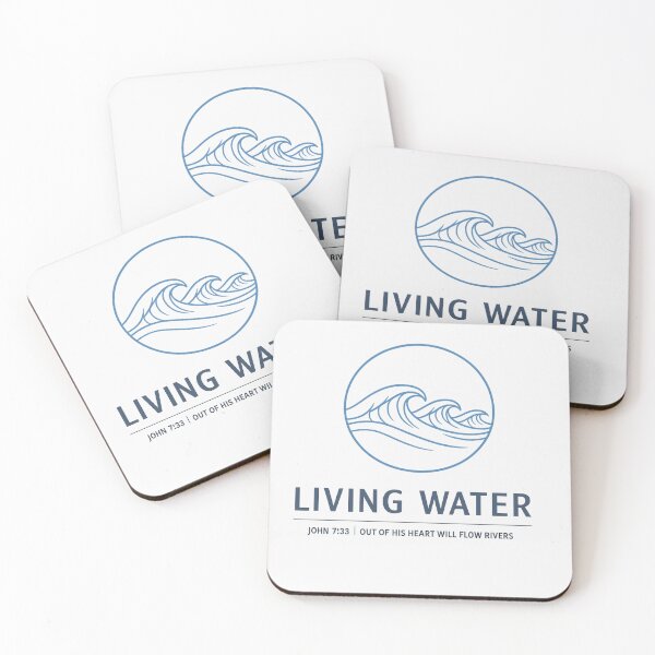 Item preview, Living Water John 7:38 Minimalist Wave Christian Streetwear designed and sold by ALTFaithDesign.