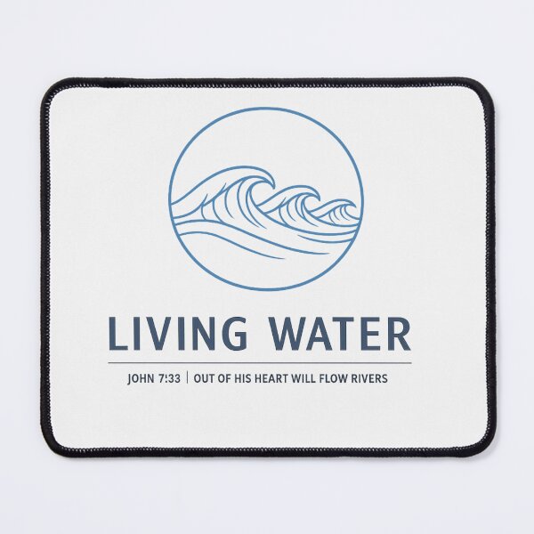Item preview, Living Water John 7:38 Minimalist Wave Christian Streetwear designed and sold by ALTFaithDesign.