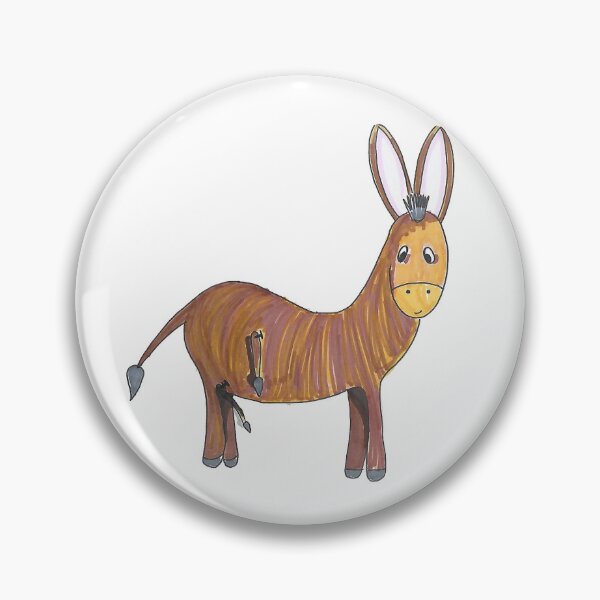 Item preview, Donald The Donkey - Hand Drawn Gold Donkey designed and sold by AJPrettyObscene.