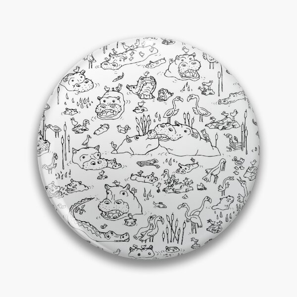 Item preview, Splish Splash Hippos: Lazy Days in the Mud designed and sold by the BoutiK.