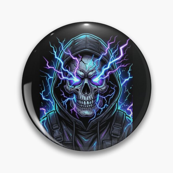 Item preview, Gothic Electro Skull Hoodie - Drill Culture Streetwear Design designed and sold by SwingShark.