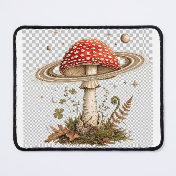 Item preview, Celestial Mushroom - Goblincore Space Aesthetic Botanical Art designed and sold by DesignerSator.