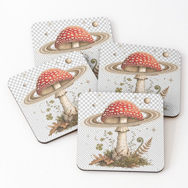 Item preview, Celestial Mushroom - Goblincore Space Aesthetic Botanical Art designed and sold by DesignerSator.