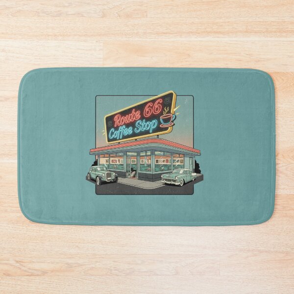 Item preview, Route 66 Coffee Stop Retro Diner Vintage Neon Sign T-Shirt | Classic Americana Road Trip Design designed and sold by ObsidianUruk.