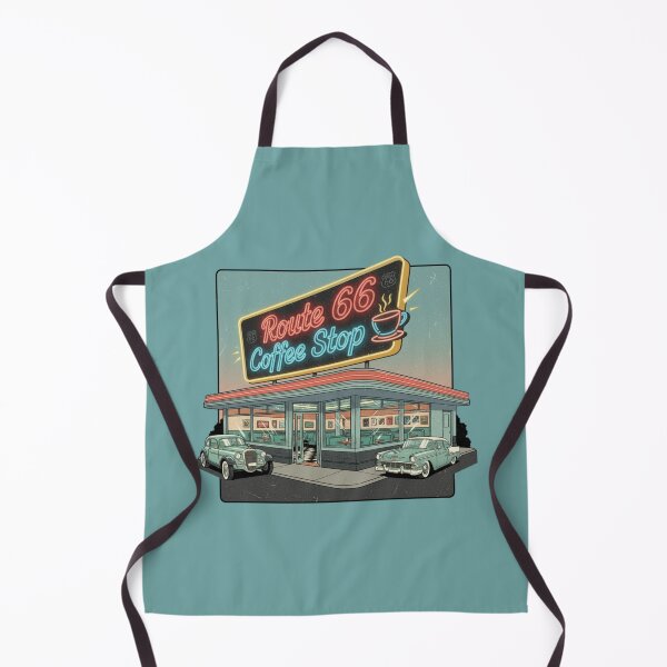 Item preview, Route 66 Coffee Stop Retro Diner Vintage Neon Sign T-Shirt | Classic Americana Road Trip Design designed and sold by ObsidianUruk.