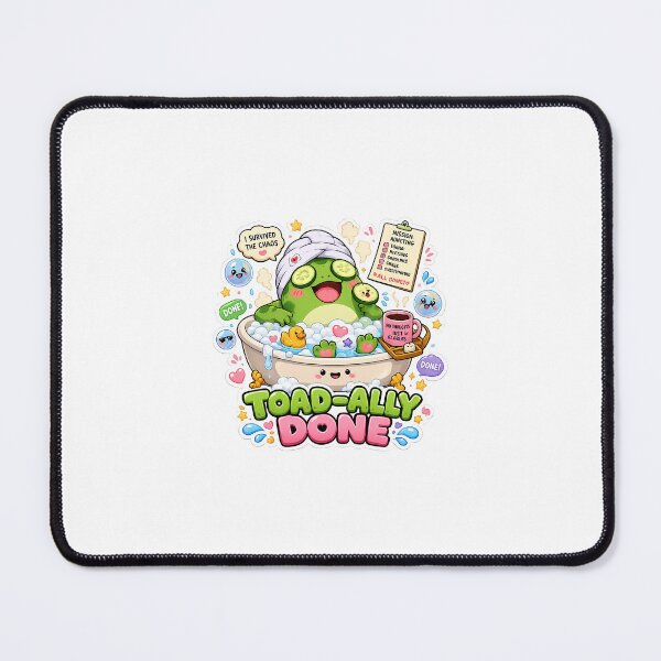 Item preview, Toad-Ally Done Relaxing Frog Bath Sticker designed and sold by Cozy404Lab.