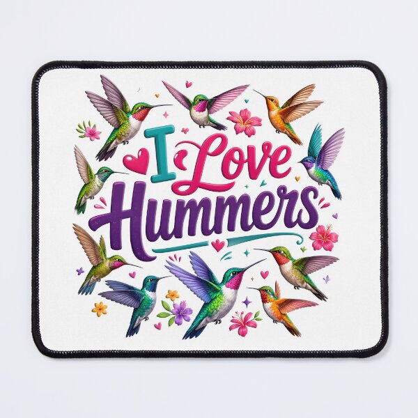 Item preview, I Love Hummers: Hummingbird Pun designed and sold by aistrokeofart.
