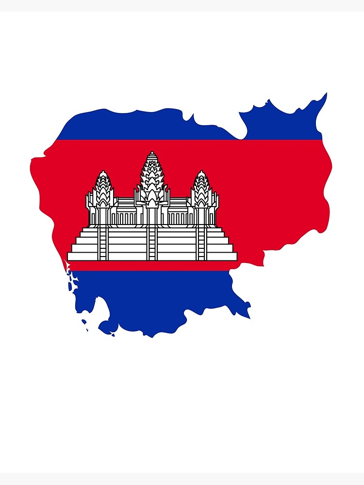 Cambodia Clothes Co Cambodia Flag Angkor Wat Khmer Vishnu South East Asia Thai Throw Pillow Multicolor 18x18