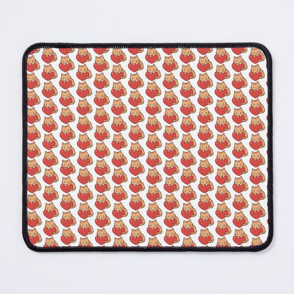 Item preview, Purr-fect Love: Cute Ginger Tabby Cat Hugging a Red Heart designed and sold by KrisGraphic45.