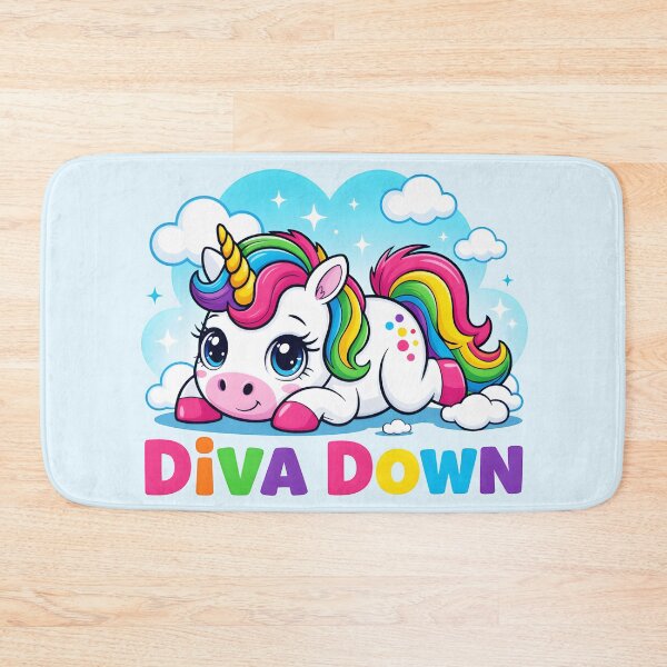 Item preview, Diva Down rainbow unicorn designed and sold by BuxomBabe21.