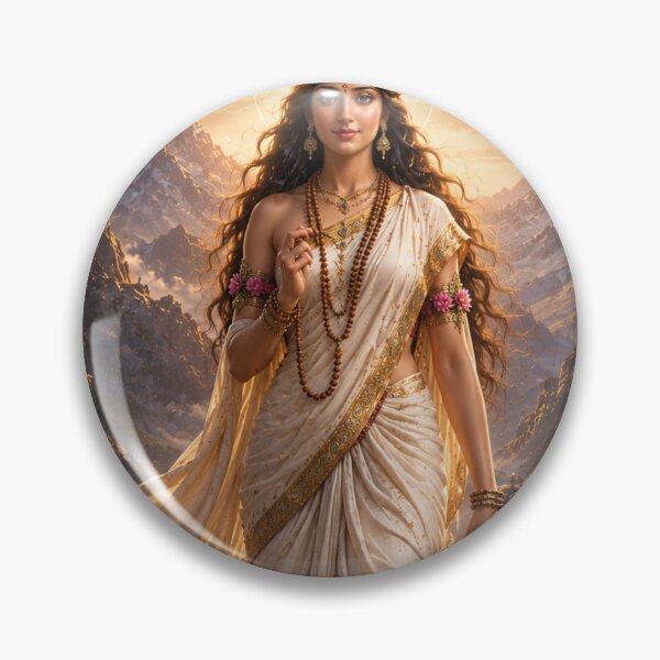 Item preview, Brahmacharini Goddess Navratri Art | Dussehra Spiritual Wall Decor | Divine Devi Poster designed and sold by Homyar.