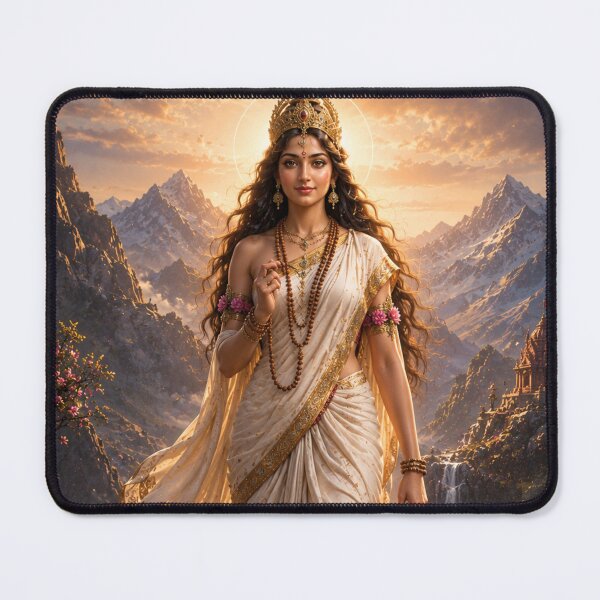 Item preview, Brahmacharini Goddess Navratri Art | Dussehra Spiritual Wall Decor | Divine Devi Poster designed and sold by Homyar.