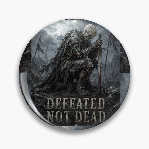 Item preview, Defeated Not Dead Skeleton Knight Gothic Design | Dark Fantasy Warrior Motivation Art designed and sold by Ecocrushstudio.