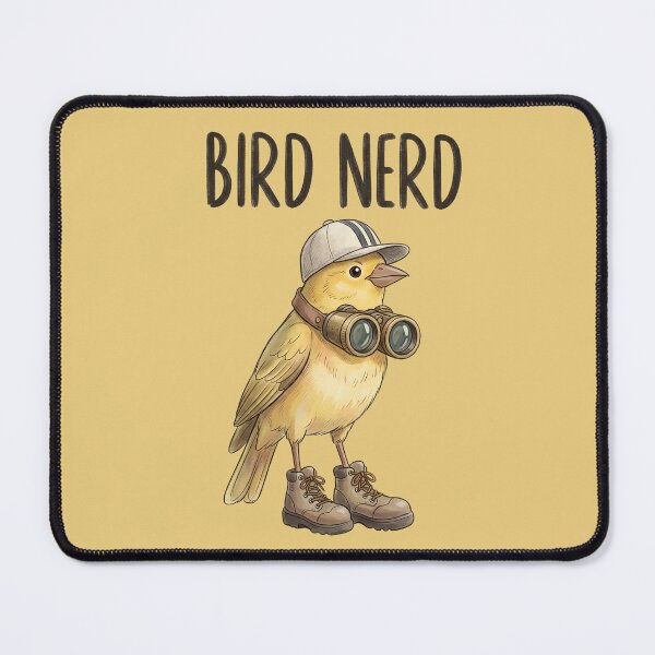 Item preview, Bird Nerd Cute Yellow Canary Birdwatching Illustration designed and sold by tarzbol.