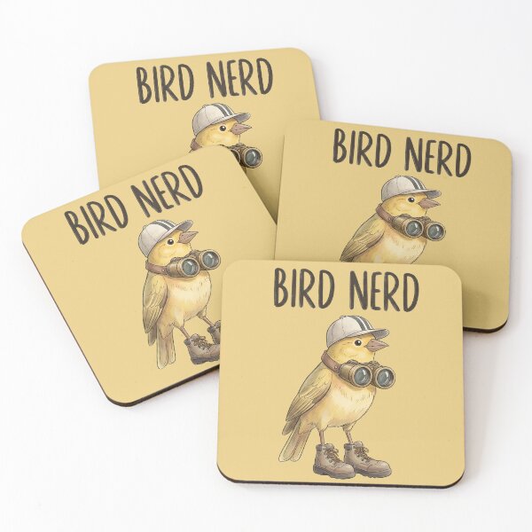 Item preview, Bird Nerd Cute Yellow Canary Birdwatching Illustration designed and sold by tarzbol.