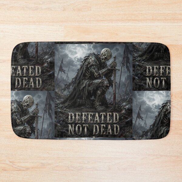 Item preview, Defeated Not Dead Skeleton Knight Gothic Design | Dark Fantasy Warrior Motivation Art designed and sold by Ecocrushstudio.