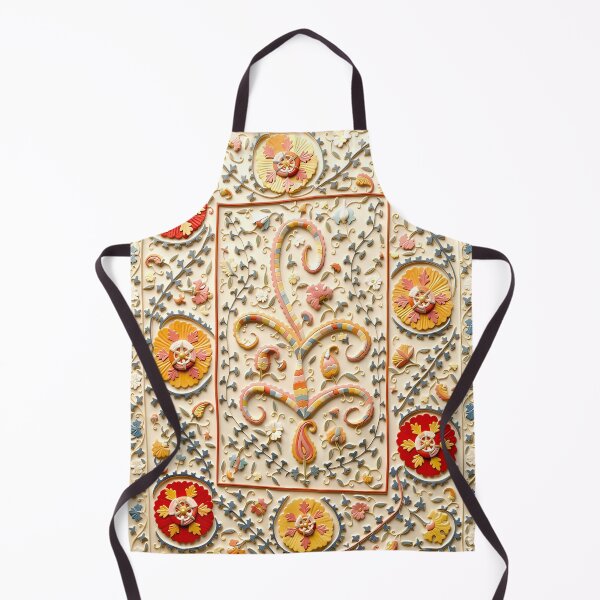 Item preview, Kermina Suzani Uzbekistan Floral Embroidery Print designed and sold by Vicky Brago-Mitchell®.