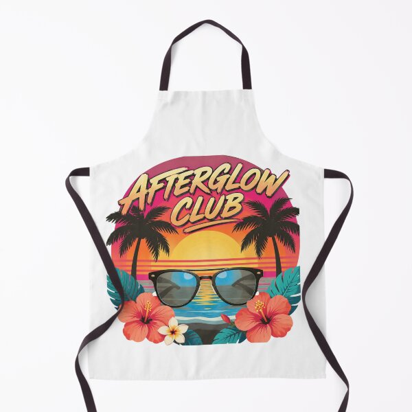 Item preview, Afterglow Club – Retro Tropical Sunset Summer Aesthetic T-Shirt designed and sold by bazstees54.
