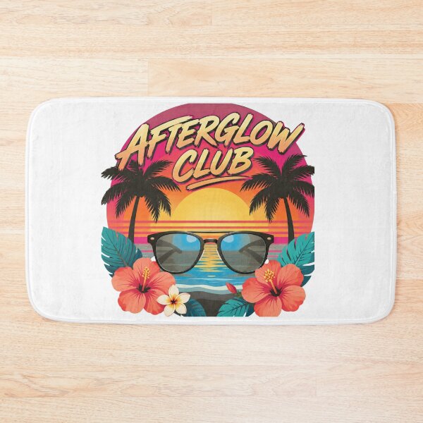 Item preview, Afterglow Club – Retro Tropical Sunset Summer Aesthetic T-Shirt designed and sold by bazstees54.