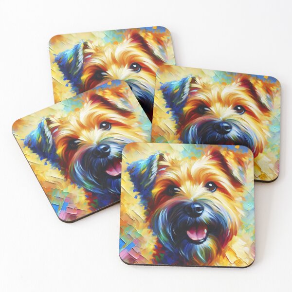 Item preview, Norfolk Terrier Acrylic Art: Wheaten Cantab Terrier designed and sold by Puppy Puzzles Plus.