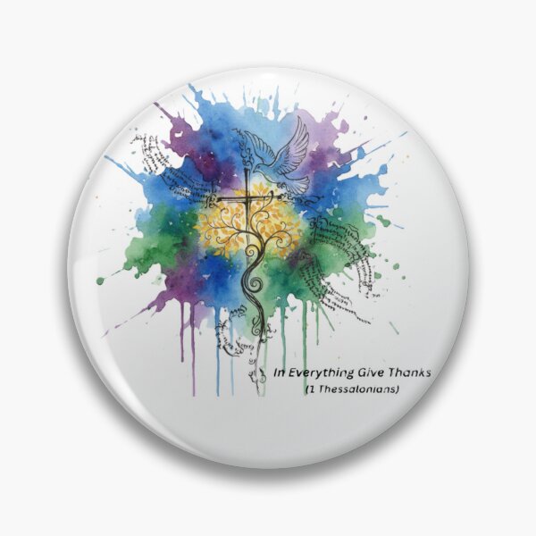 Item preview, In Everything Give Thanks (1 Thessalonians) - Watercolour designed and sold by Boysmom21.