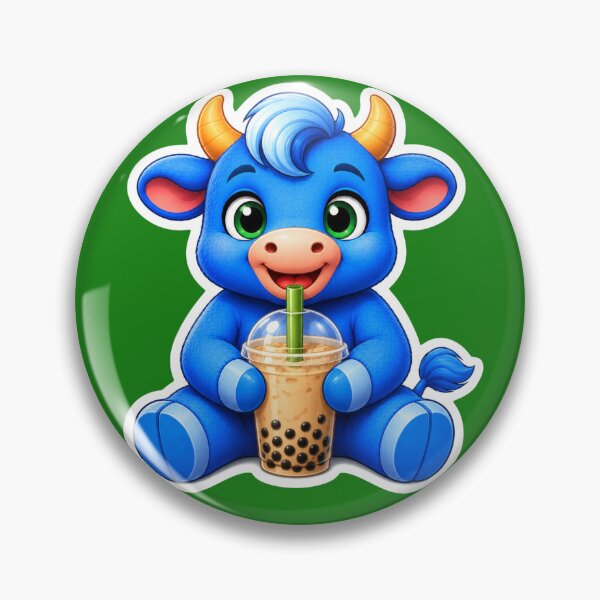 Item preview, Cow Bubble Tea Sticker – Cozy Cow Vibes  designed and sold by Nicole DeAngelis Art .