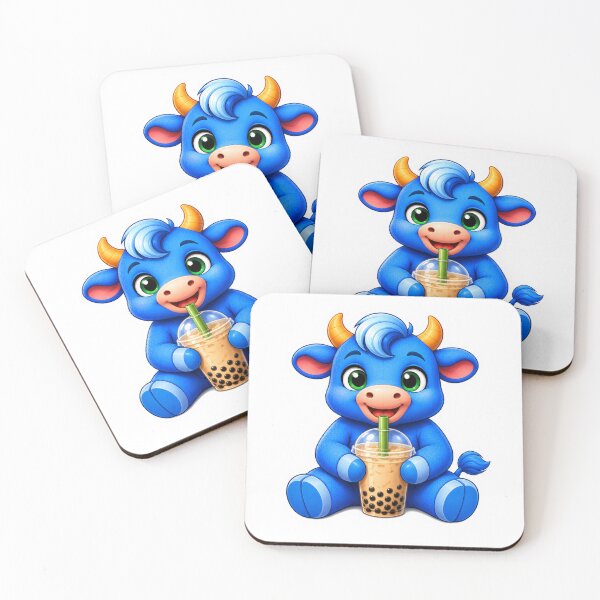 Item preview, Cow Bubble Tea Sticker – Cozy Cow Vibes  designed and sold by Nicole DeAngelis Art .