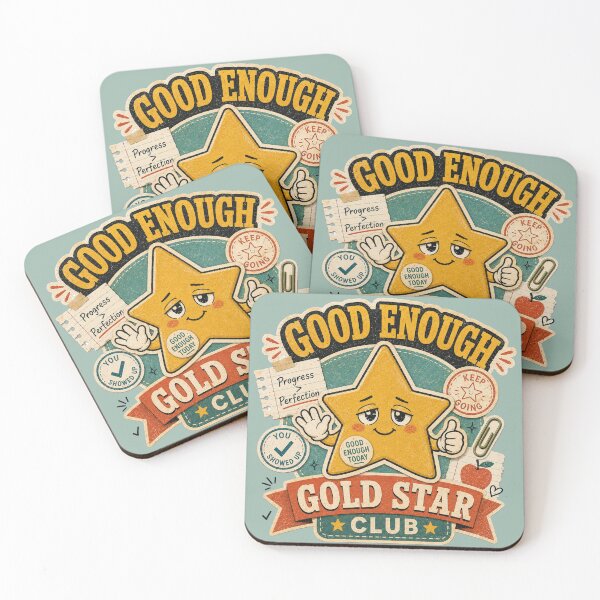 Item preview, Good Enough Gold Star Club – Progress Over Perfection designed and sold by StillWildink.