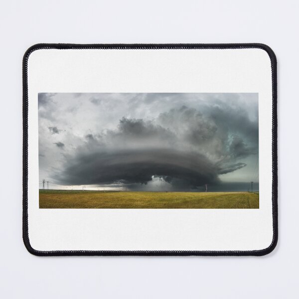 Item preview, Panoramic Supercell Shelf Cloud over Plains – Dramatic Storm Landscape Photography designed and sold by JohnManuelPhoto.