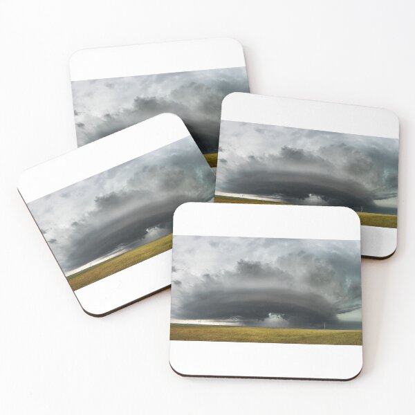 Item preview, Panoramic Supercell Shelf Cloud over Plains – Dramatic Storm Landscape Photography designed and sold by PygmyTitan Photo.