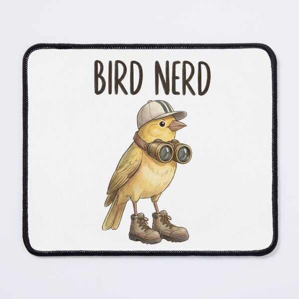 Item preview, Bird Nerd Cute Yellow Canary Birdwatching Illustration designed and sold by tarzbol.