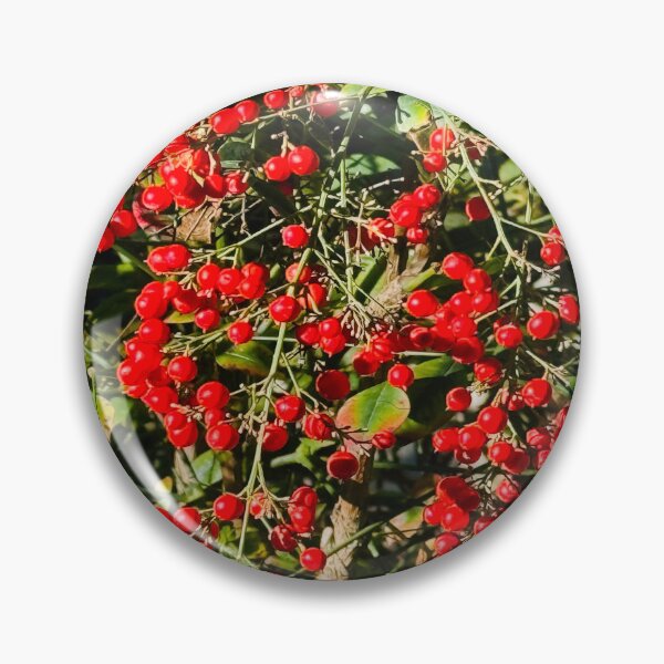 Item preview, Vibrant Red Winterberry Cluster and Evergreen Foliage designed and sold by BalkanBloom.