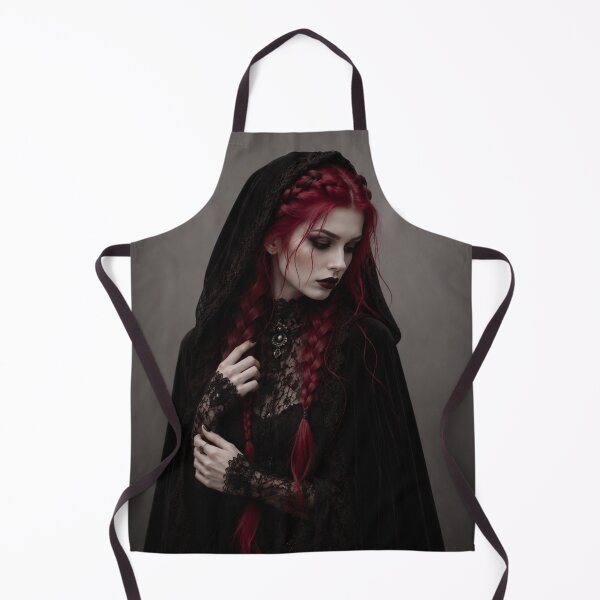 Item preview, Crimson-Haired Gothic Witch | Dark Elegance Fantasy Portrait designed and sold by WhimsyWink.