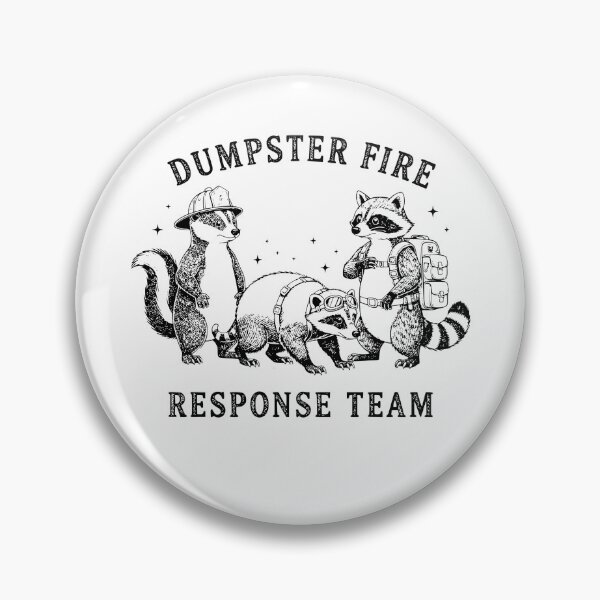 Item preview, Dumpster Fire Response Team - Funny Raccoon Skunk Opossum Humor designed and sold by CutOutIdols.