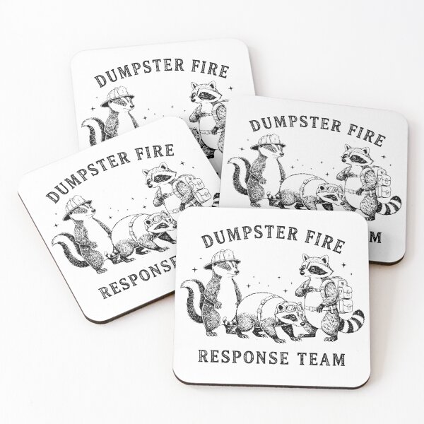 Item preview, Dumpster Fire Response Team - Funny Raccoon Skunk Opossum Humor designed and sold by CutOutIdols.