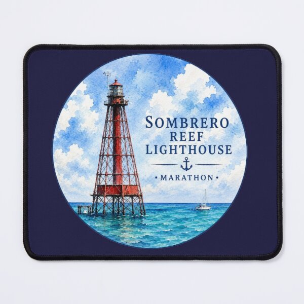 Item preview, Sombrero Reef Lighthouse Marathon Florida Keys designed and sold by SalterDesigns.