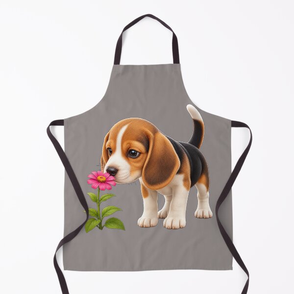 Item preview, Curious Beagle Puppy Sniffing a Flower designed and sold by DarVibe Designs.