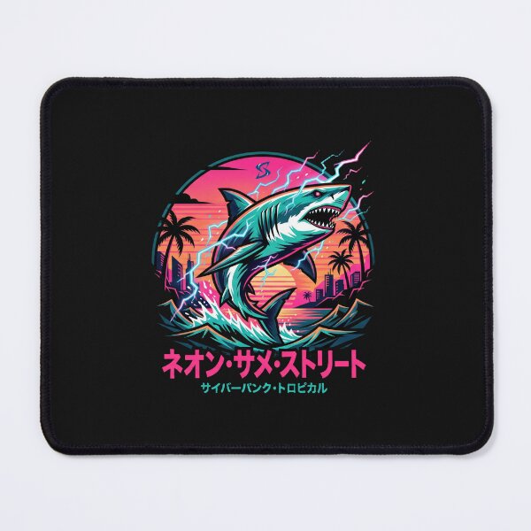 Item preview, Tokyo Night Surf - Cyberpunk Neon Shark Hoodie designed and sold by SwingShark.