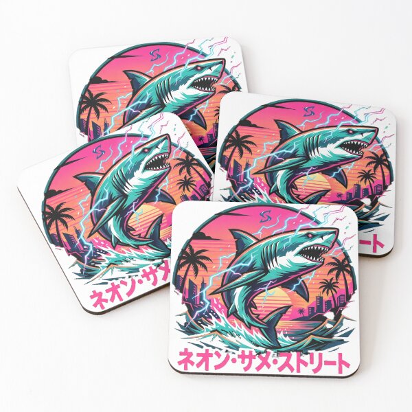 Item preview, Tokyo Night Surf - Cyberpunk Neon Shark Hoodie designed and sold by SwingShark.