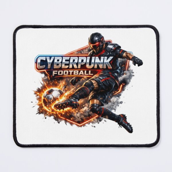 Item preview, Cyberpunk Football – Futuristic Neon Sports Explosion Art designed and sold by THAMIM REALITY 2.0.