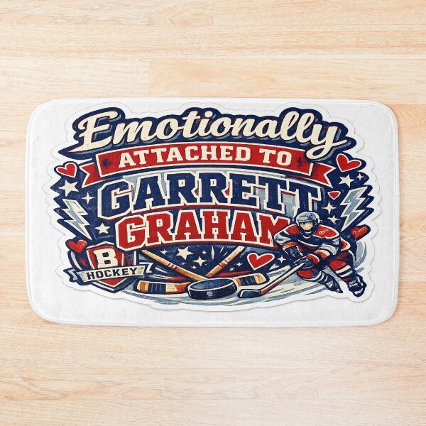 Item preview, Emotionally Attached To Garrett Graham | Retro Varsity Hockey Romance Sticker designed and sold by RetroOn.