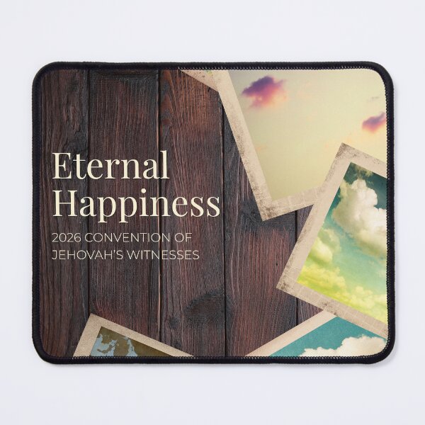 Item preview, Eternal Happiness 2026 Convention Notebook - Clouds and Happiness designed and sold by Paradise JW Graphics & Gifts.