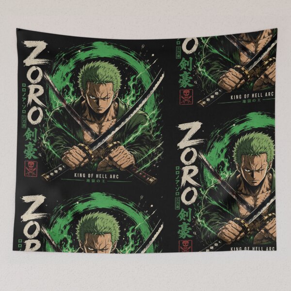 Item preview,  Roronoa Zoro King of Hell Arc Streetwear  Anime Design” designed and sold by TulipsArtDesigns .