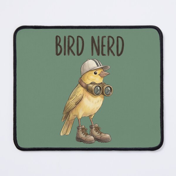 Item preview, Bird Nerd Cute Yellow Canary Birdwatching Illustration designed and sold by tarzbol.