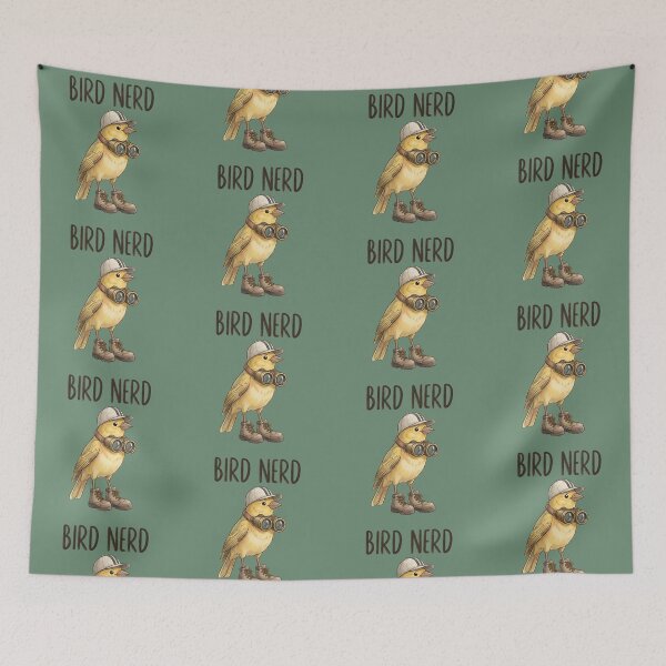 Item preview, Bird Nerd Cute Yellow Canary Birdwatching Illustration designed and sold by tarzbol.
