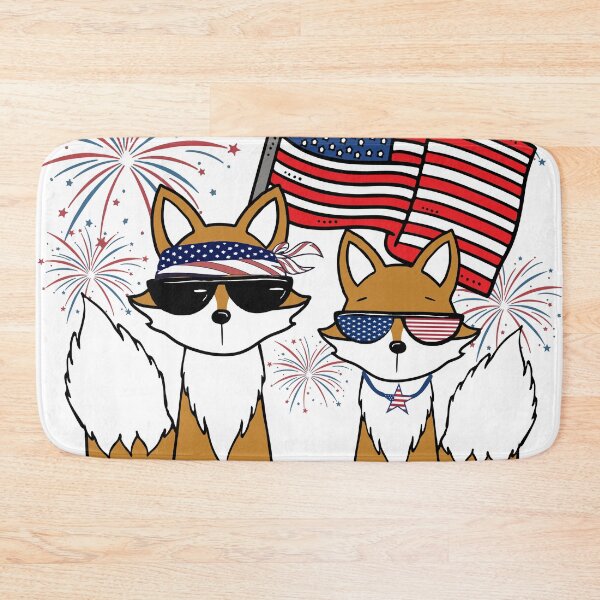 Item preview, Foxes Celebrating with Fireworks designed and sold by m2inspiration.