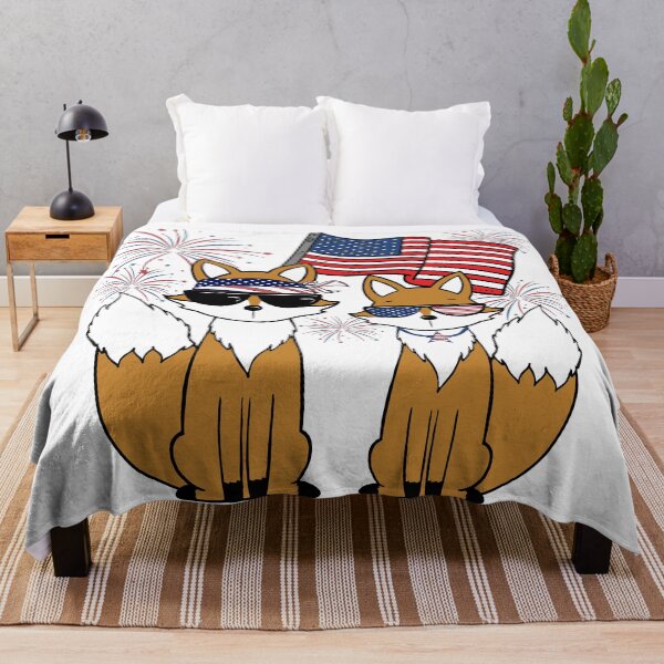 Item preview, Foxes Celebrating with Fireworks designed and sold by m2inspiration.